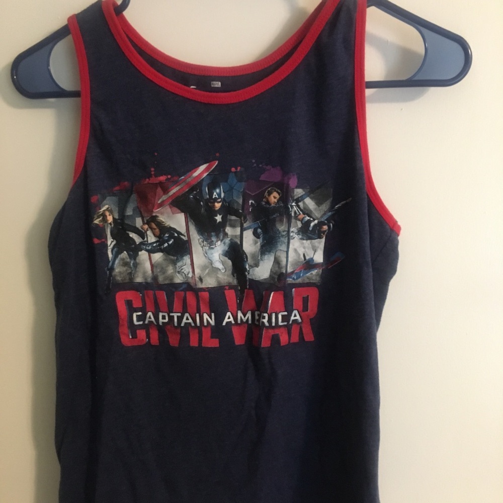 Boys Size Large Marvel Civil War Tank Top